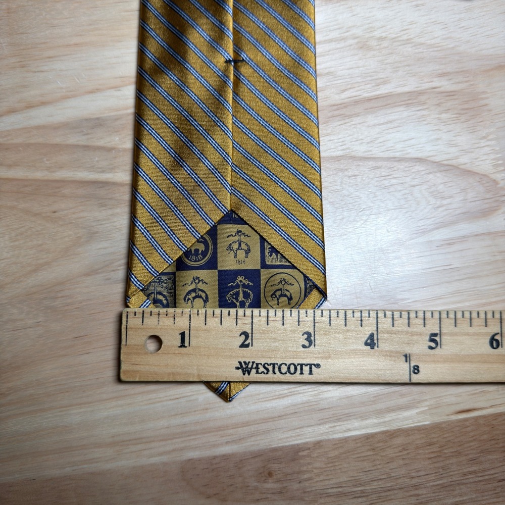 Brooks Brothers Tie Mens OS Gold Striped Silk Limited Edition 106 of 200 USA - Picture 3 of 4